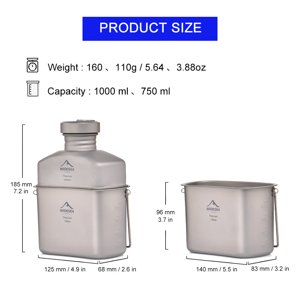 Naturehike Titanium Mug Titanium Cookware Set view 3